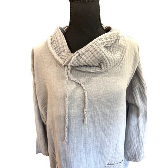 J. Jill Woven Cowl Neck Woven Soft Cotton Top Pullover Casual Minimalist XL - Picture 3 of 10